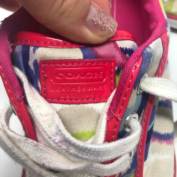 Coach Barrett Multicolored Sneaker Canvas Size 8B - Picture 9 of 9